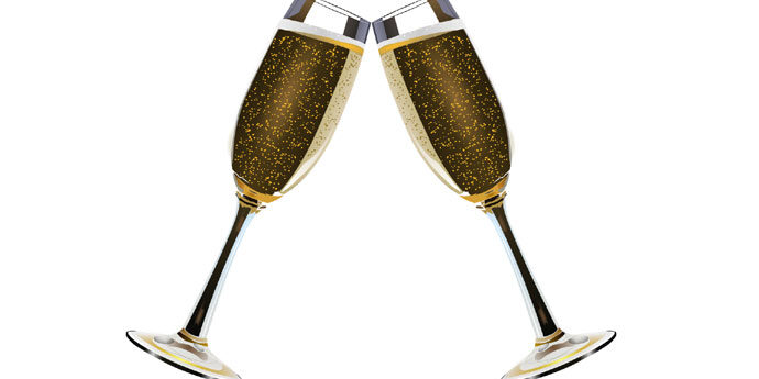 brindis con dos copas